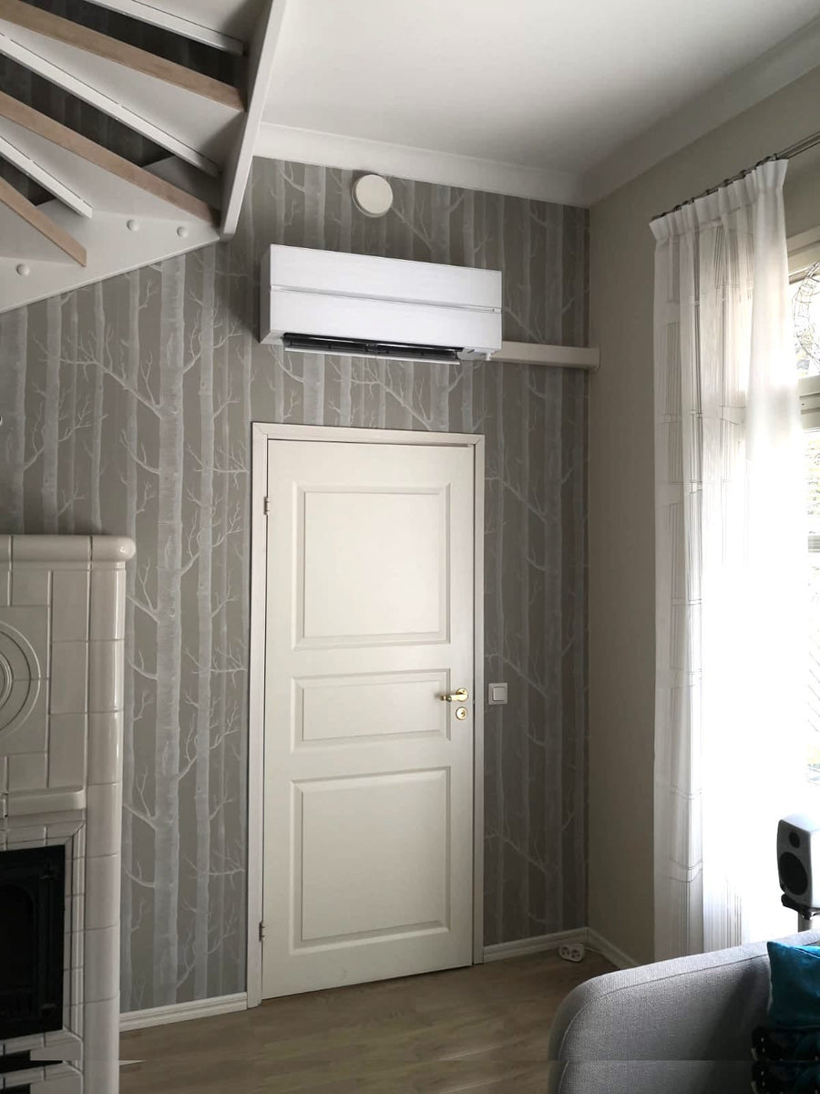 Mitsubishi air source heat pump installed in Uusimaa