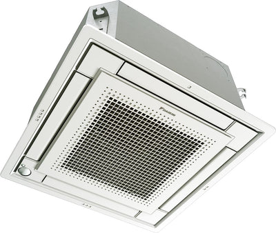 Daikin FFA-A9 kattokasetin sisäyksikkö ja valkoinen paneeli