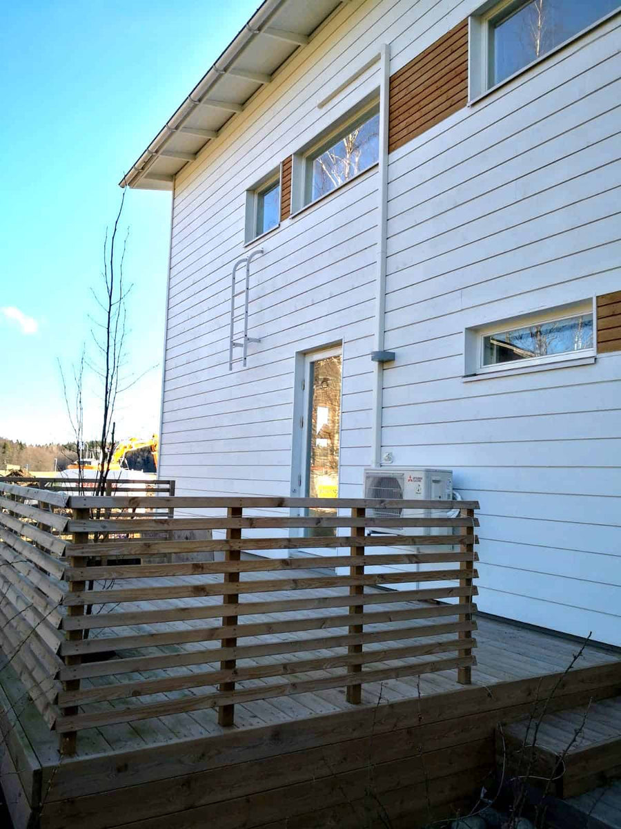 Mitsubishi air source heat pump installed in Uusimaa