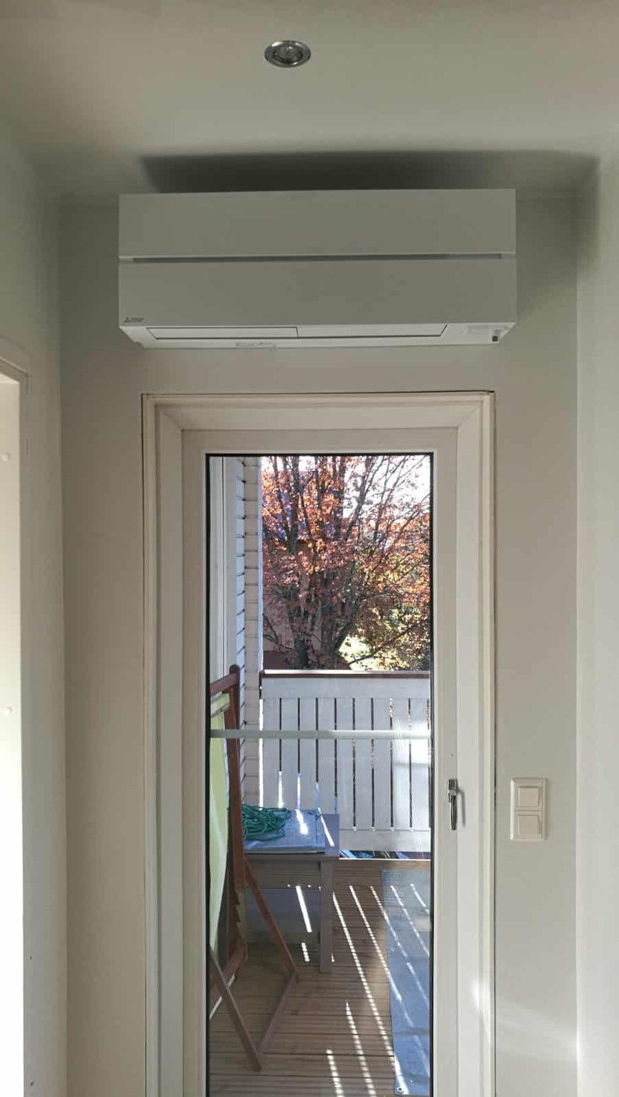 Mitsubishi air source heat pump installed in Uusimaa