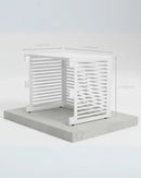 llmalämpöpumpun metallinen parvekesuojakotelo kiilax - Hesatek.fi