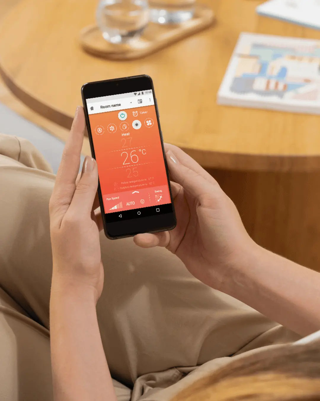 App control for Toshiba Arctic Wood air source heat pump