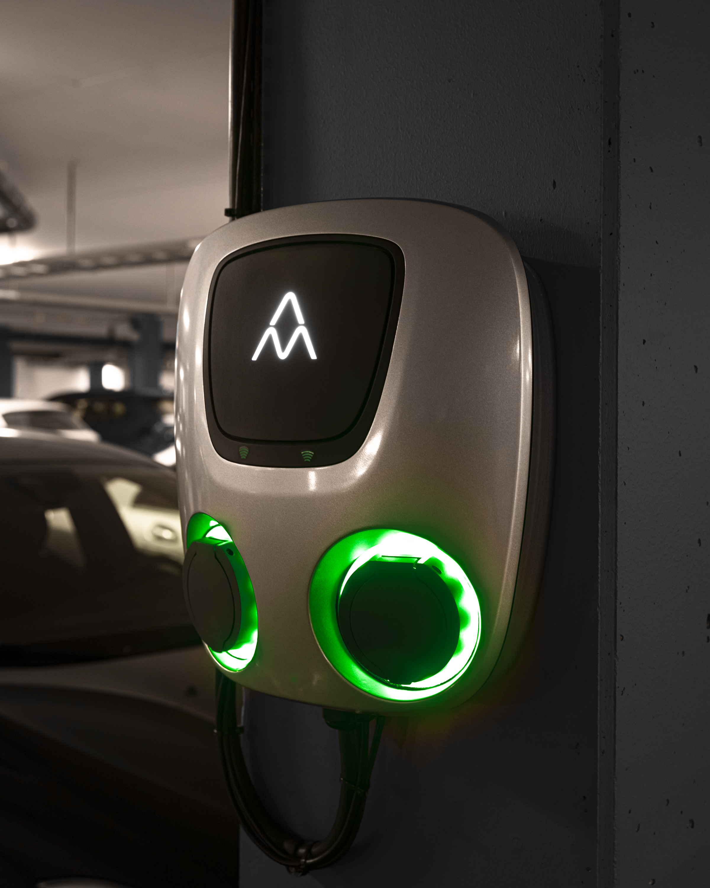 Charge Amps Aura 2×22 kW WiFi kahden auton latausasema