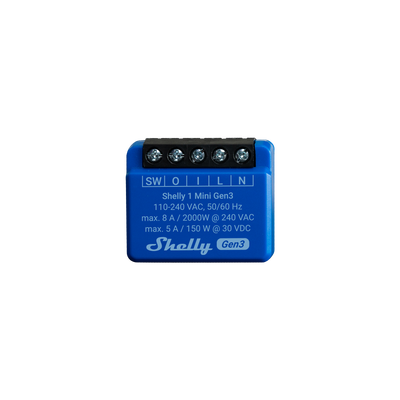 SHELLY 1 MINI GEN3 kompakti älyrele - Hesatek.fi