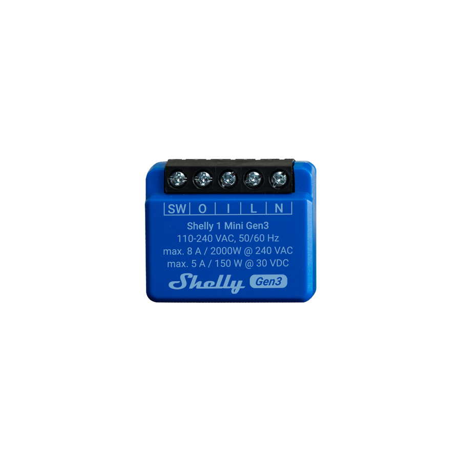 SHELLY 1 MINI GEN3 kompakti älyrele - Hesatek.fi