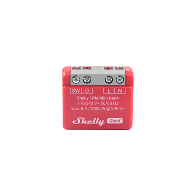 SHELLY 1PM MINI GEN4 älyrele tehonmittauksella - Hesatek.fi