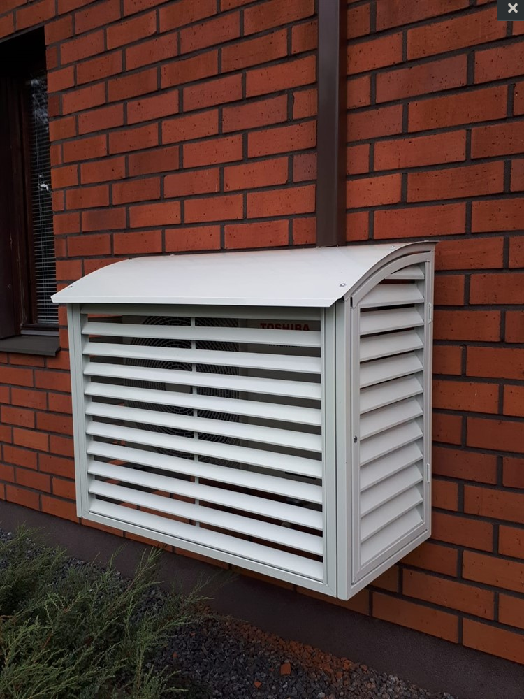 QsanTec-suoja ulkoyksikölle huoltoluukulla, 1000mm