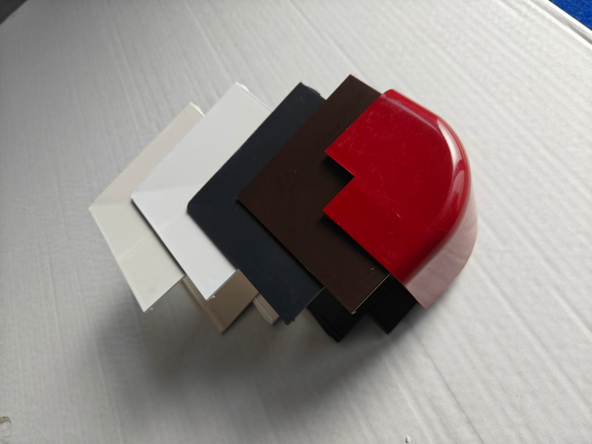 Heat pump pipe trunking in different colours to suit a home's exterior