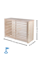 Ilmalämpöpumpun parvekesuojakotelo (puuvalmis) FI213B