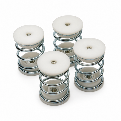 Vibration damper for air source heat pumps, spring model