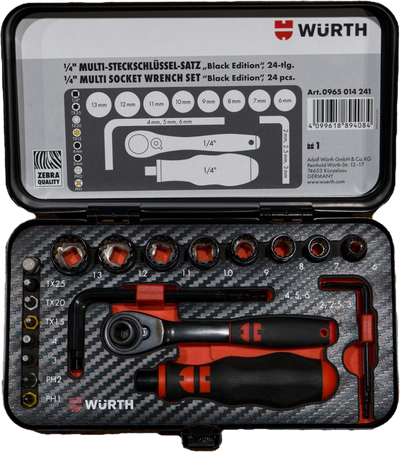 1/4" Monikantahylsysarja BLACK EDITION, 24os. tuotekuva