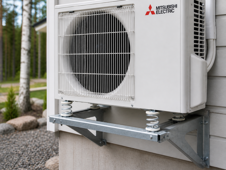 Vibration damper for air source heat pumps, spring model – product image 2