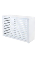 Ilmalämpöpumpun parvekesuojakotelo (valkoinen) FI212W - Hesatek Oy