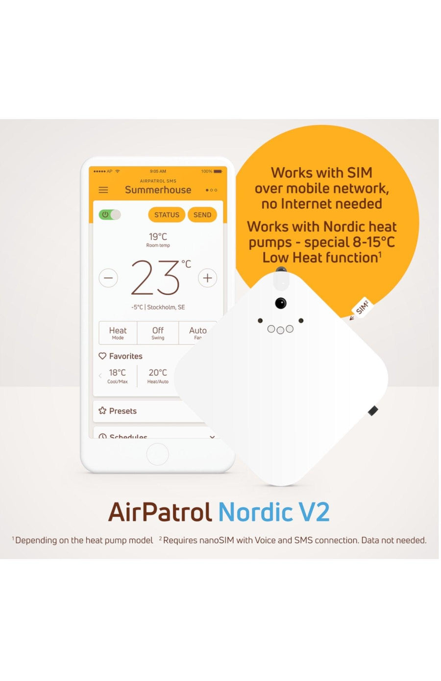 Remote control AirPatrol Nordic 2.0 GSM