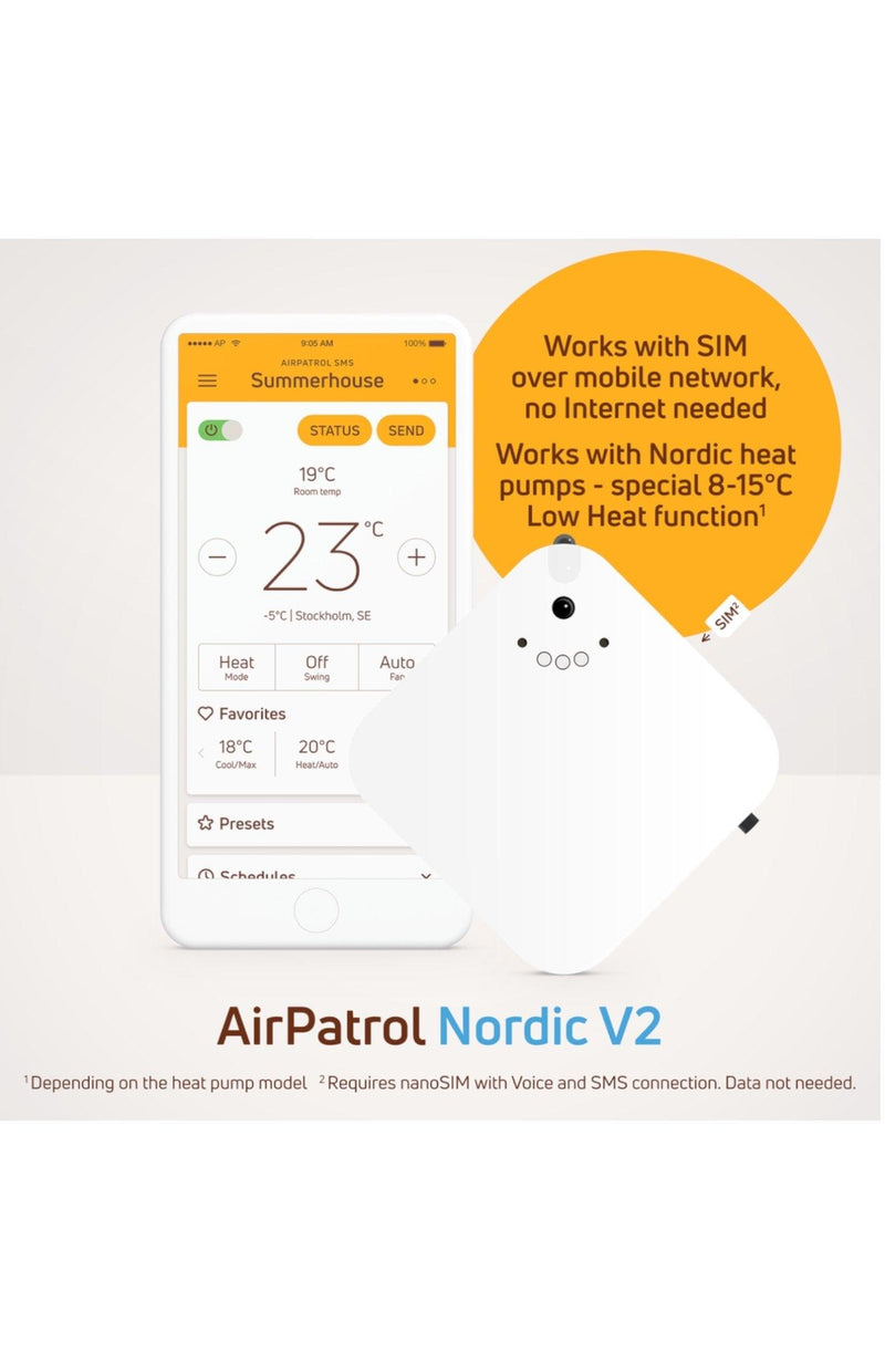 Kauko-ohjain AirPatrol Nordic 2.0 GSM - Hesatek Oy